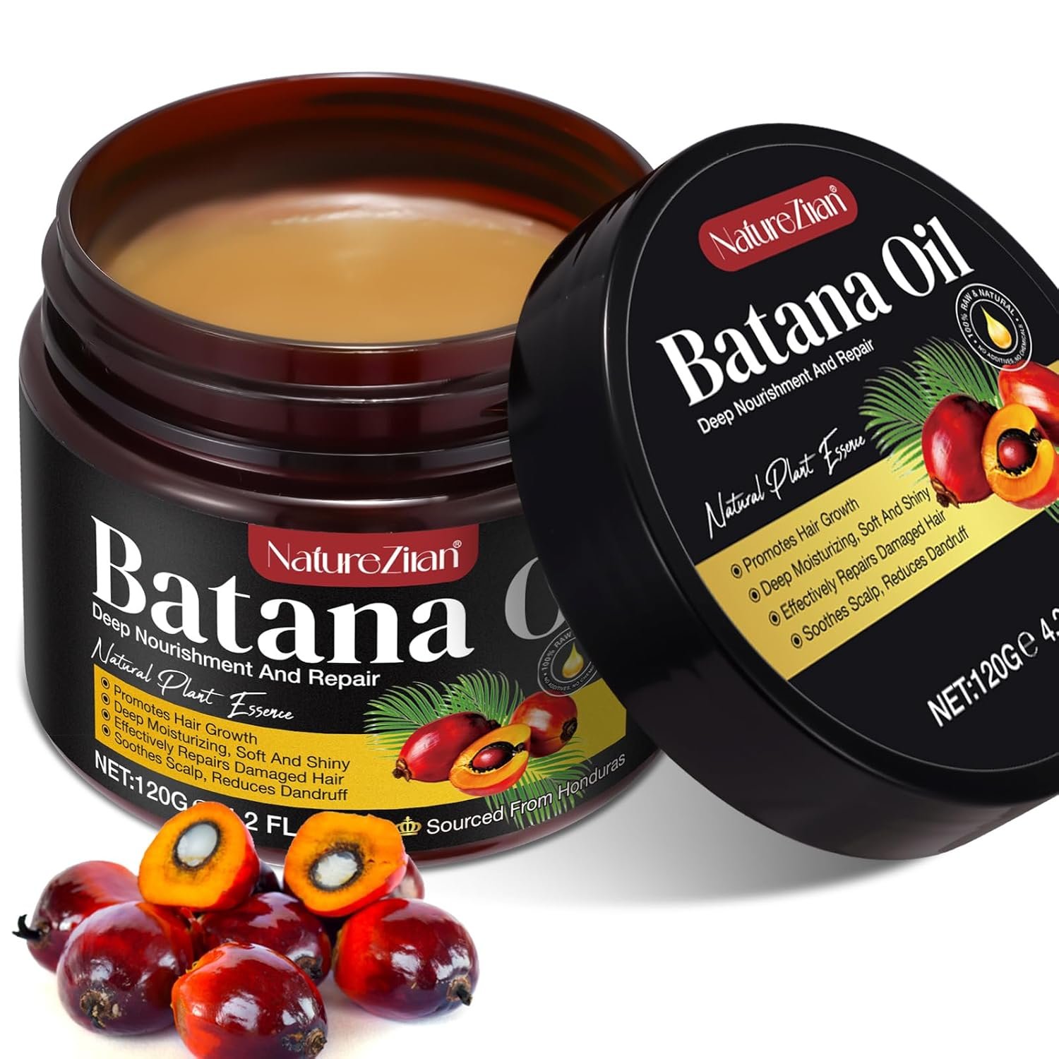 Batana Oil for Hair Growth -100% Pure Batana Oil - Dr. Sebi Batana Oil from Honduras - Raw Batana Oil for Hair Growth - Moisturizes Hair & Scalp -Promotes Hair thickness for Men & Women - Image 2