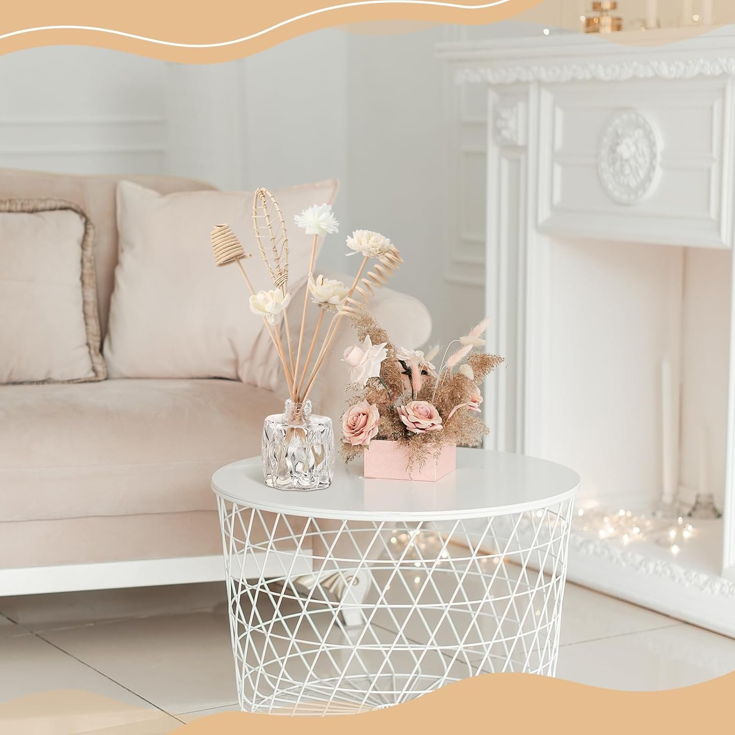 Cindeer 200 Pcs Reed Diffuser Sticks Set Include 10 Style 100 Pcs Natural Rattan Flower Reed 7 Style 100 Pcs Mixed Fragrance Diffuser Rattan Reed Fragrance Diffuser Replacement for Home Fragrance - Image 6