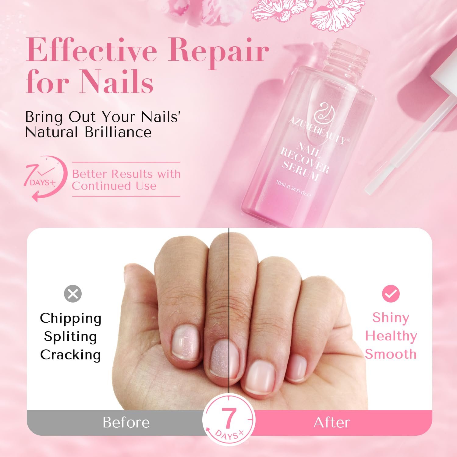 AZUREBEAUTY Nail Strengthener and Growth Building Nail Recover Serum, Repair Nail Growth Treatment for Thin and Damaged Nails - Image 5