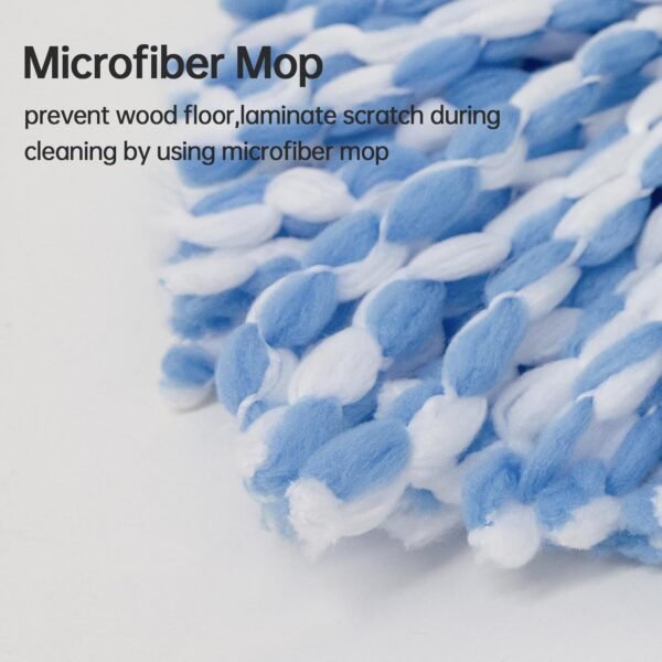 4 Pack Ocedar Mop Heads Replacements Compatible with O-Ceda Easywring Spin Mop-Microfiber Refill Easy Cleaning Mop Head Replacement for Home Office Floor Deep Cleaning, Blue - Image 4