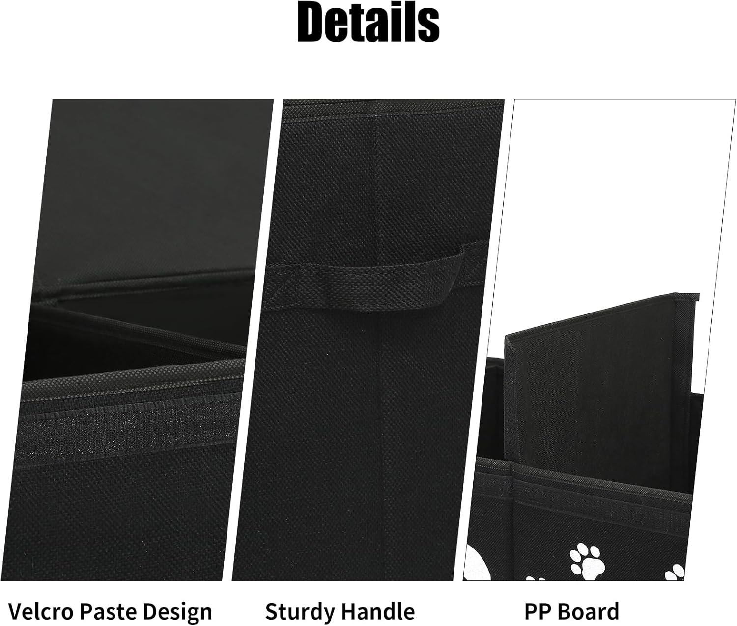 Qozary Dog Toy Storage Box - Large Dog Toy Bin, 3 Grids Dog Toy Storage Basket With Lid, Foldable Storage Bin for Dog Toys, Dog Toy Basket for Pet Supplies, Perfect To Keep Your Dog Toys Organized - Image 6