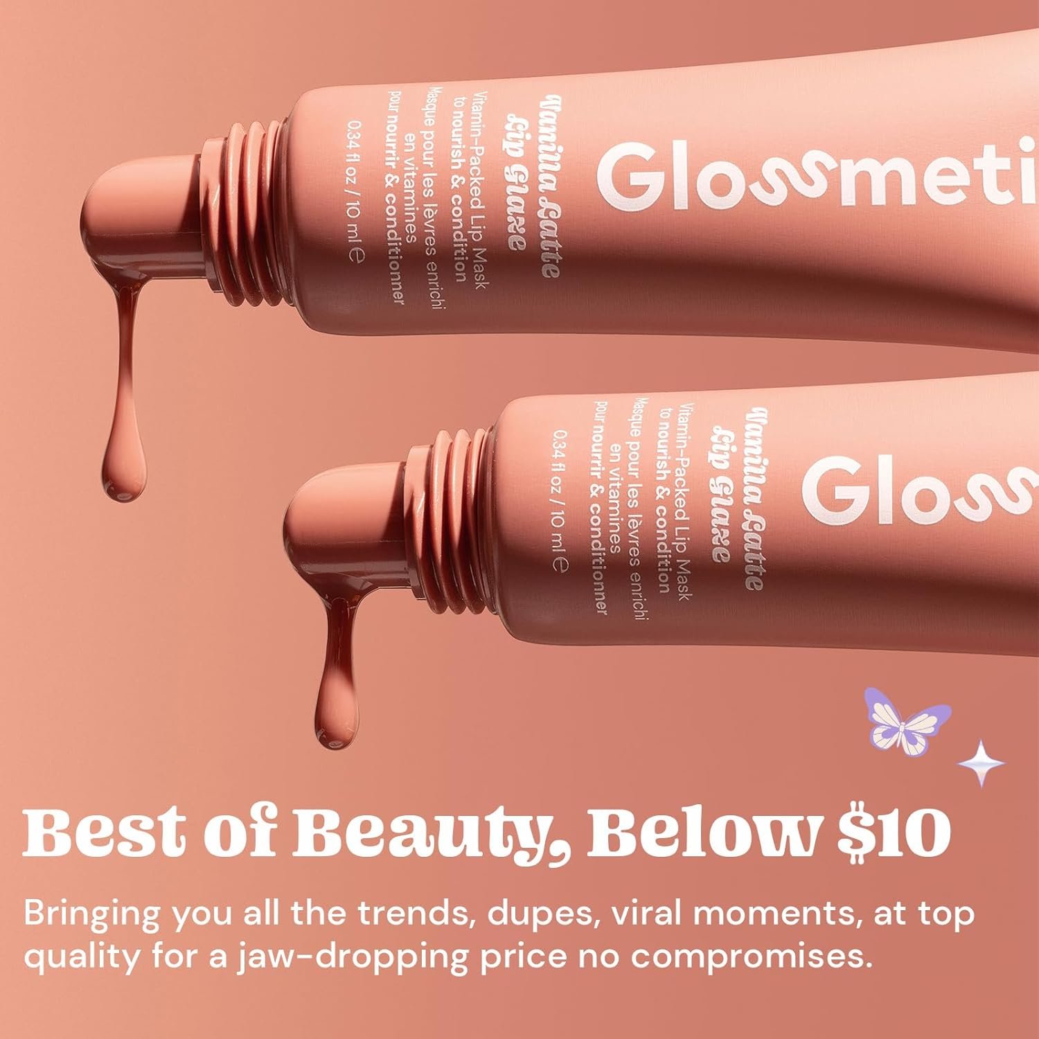 Glossmetics Vanilla Latte Lip Glaze - Overnight Lip Mask for Dry Lips. Fruit Butter Lip Mask, Hydrating and Moisturizing Lip Balm for Soft, Smooth Lips. Vanilla Latte, 10ml - Image 8