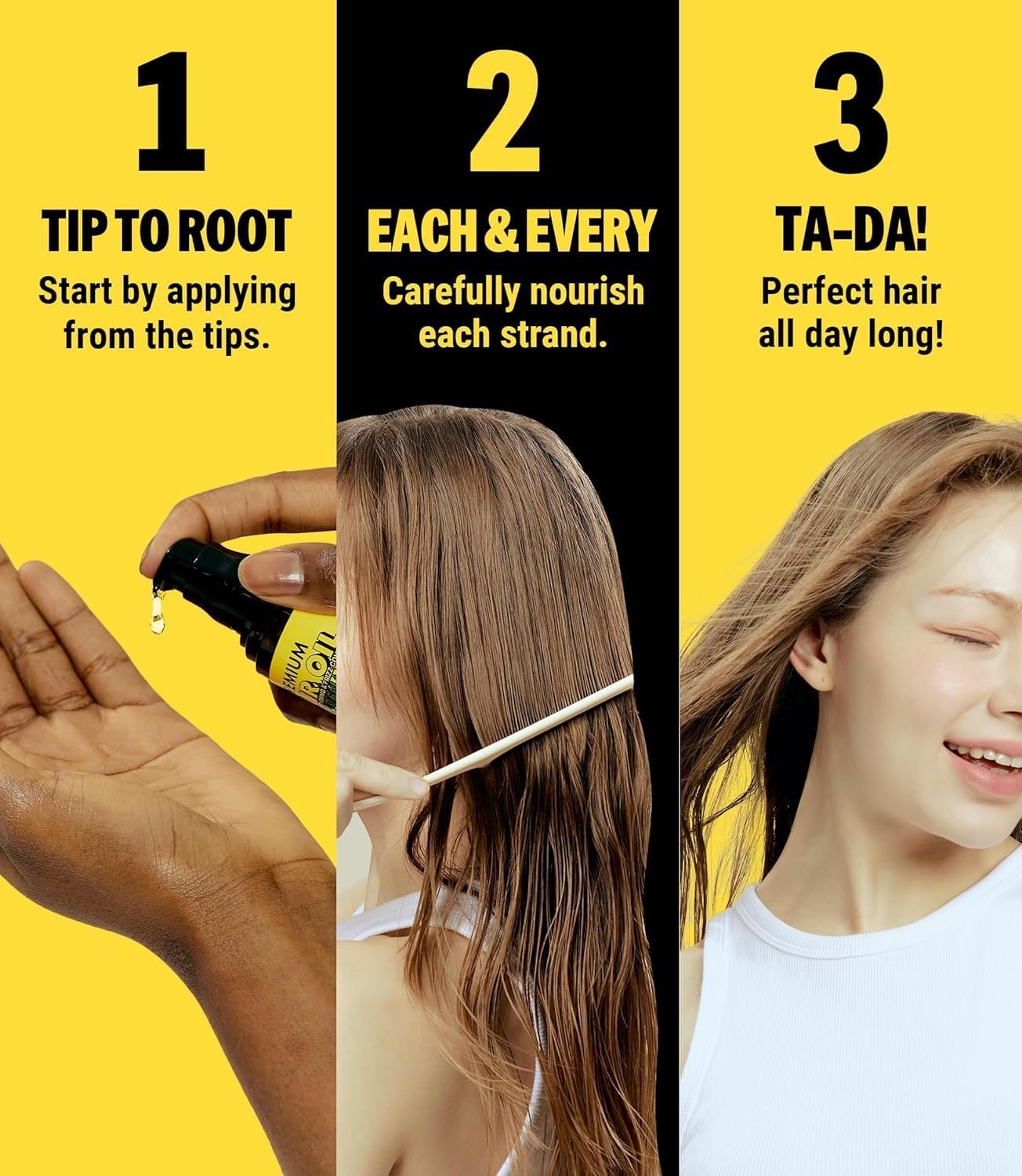 MEDIALL Intensive Hair Oil Serum for Frizzy & Damaged Hair |Hair Regrowth Tonic | Hydrating & Moisturizing Hair Growth Serum w/Coconut, Argan, Avocado, Camellia Seed & Olive Oils (1.85 fl oz) - Image 9