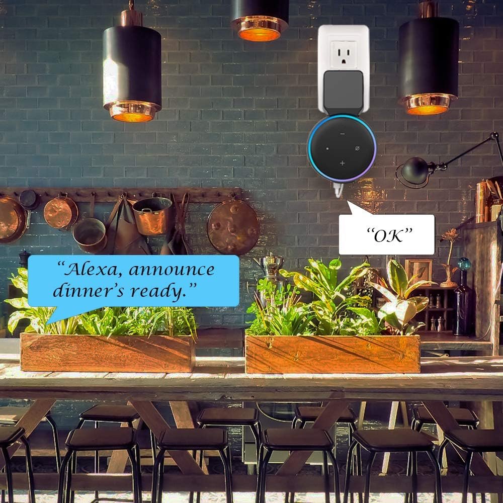 Maxonar Echo Dot Wall Mount Holder, Echo Dot Mount 3rd Generation Space-Saving Accessories for Dot Smart Speakers, Clever Echo Dot Accessories with Built-in Cable Management Hide Messy Wires - Image 5