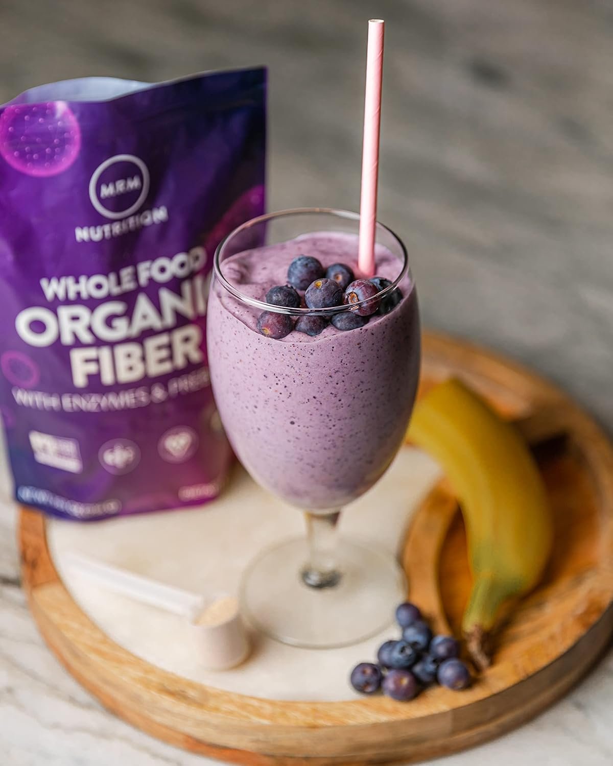 MRM Nutrition Whole Food Organic Fiber | with Enzymes + Prebiotics | Insoluble + Soluble fibers | Digestive Health + Regularity | 6g Fiber per Serving | 32 Servings - Image 6