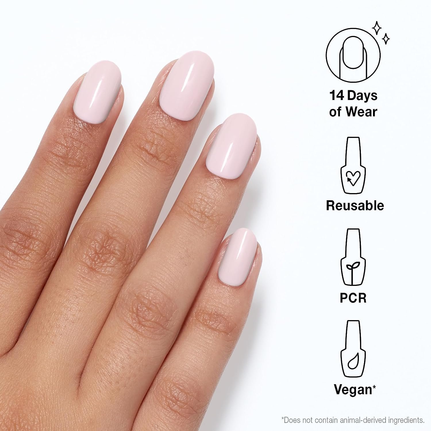 Bundle of OPI xPress/On Press On Nails, With Nail Glue, Short Neutral Nails, Don't Bossa Nova Me Around + OPI Nail Envy, Nail Strengthening Treatment, Vegan Formula, 0.5 fl oz - Image 4