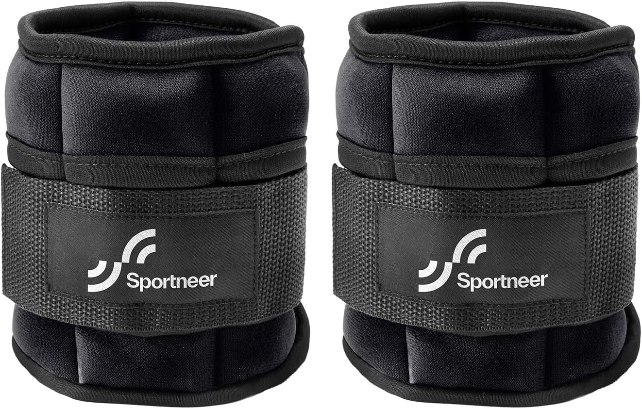 Sportneer Adjustable Ankle Weights 1 Pair 2 4 6 8 10 Lbs Leg Weight Straps for Women Men, Weighted Ankle Weights Set for Gym,Fitness, Workout,Walking, Jogging,1-5 lbs Each Ankle, 1 Pair 2-10 lbs - Image 9