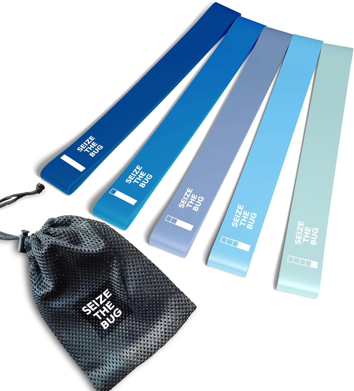 Mini Loop Exercise Resistance Bands, Set of 5. for Physical Therapy, Strength Training, Toning, Yoga, and Pilates - Image 2