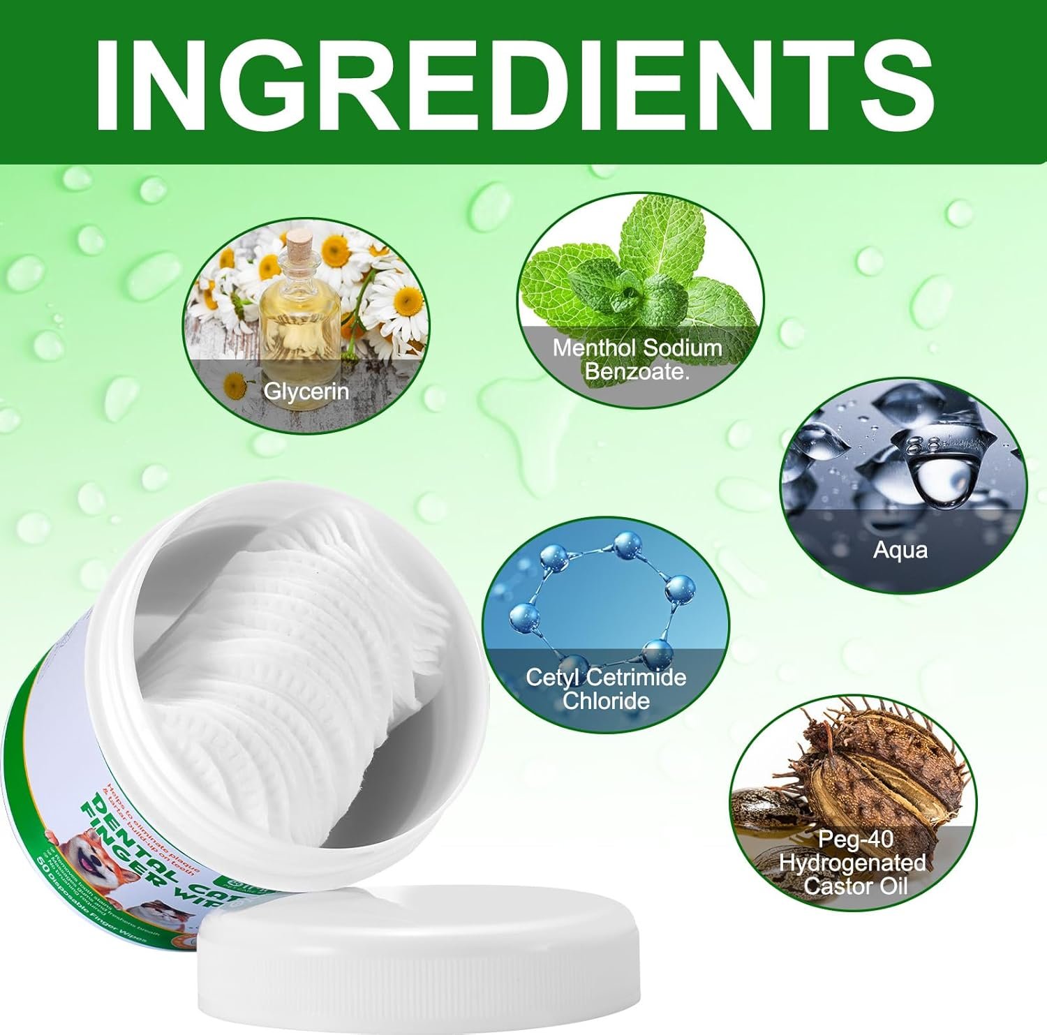 Grooming Wipes Pet Teeth Cleaning Wipes for Dogs & Cats,Dental Wipes for Dogs Teeth Remove Bad Breath by Removing Plaque and Tartar Buildup No-Rinse Dog Finger Toothbrush Disposable Dog Finger - Image 3