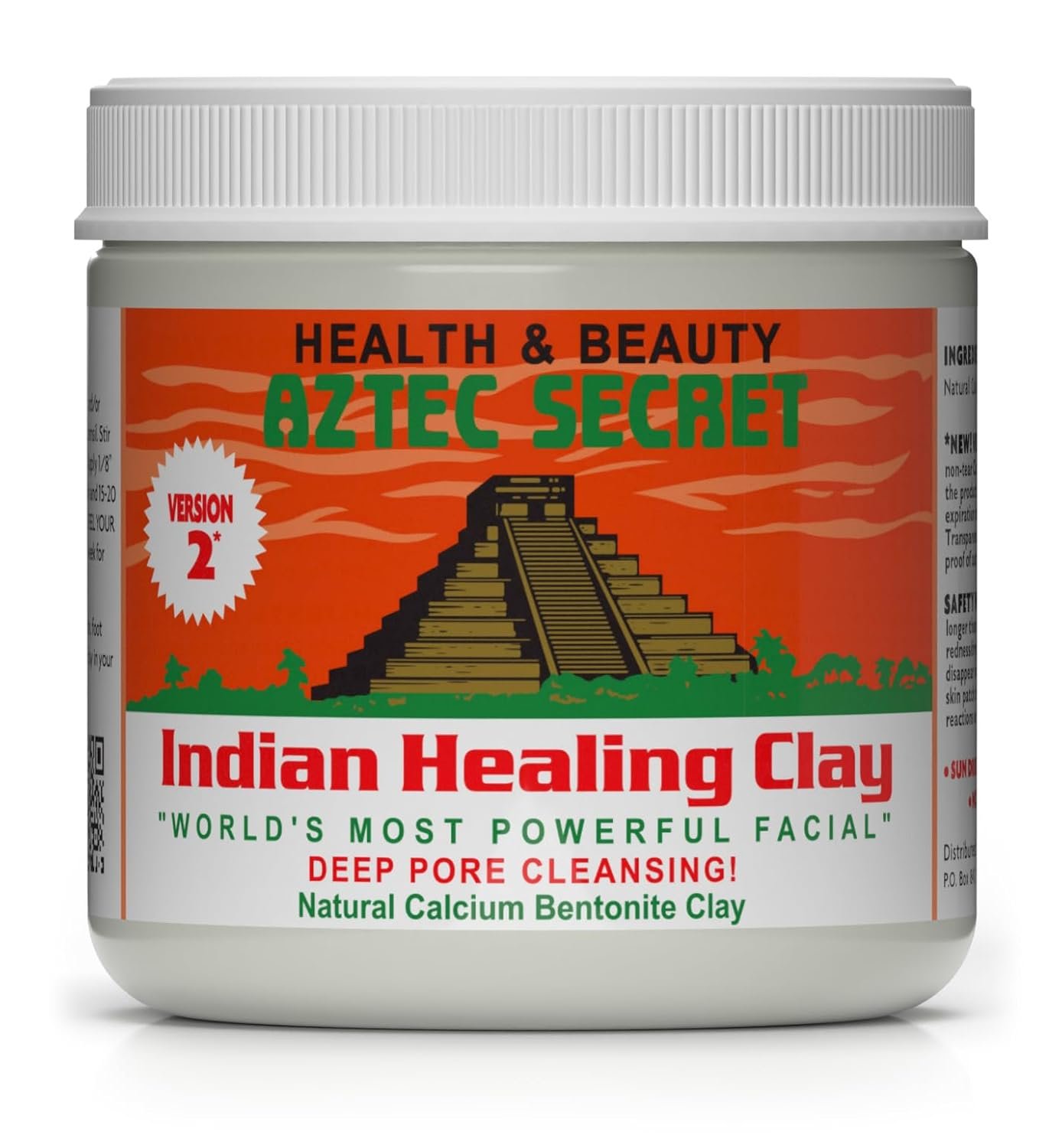 Aztec Secret – Indian Healing Clay 1 lb – Deep Pore Cleansing Facial & Body Mask – The Original 100% Natural Calcium Bentonite Clay – New Version 2 - Image 2