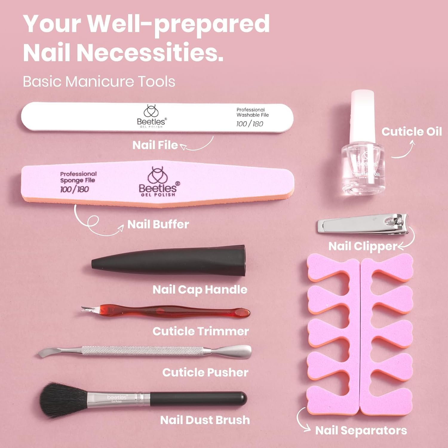 Beetles Gel Nail Polish Kit with Uv Light 48W Led Nail Lamp 6 Colors Nude Gray Pink Gel Polish Starter Kit Manicure Soak off Led Salon DIY Home Valentine's Day Gift for Women - Image 6