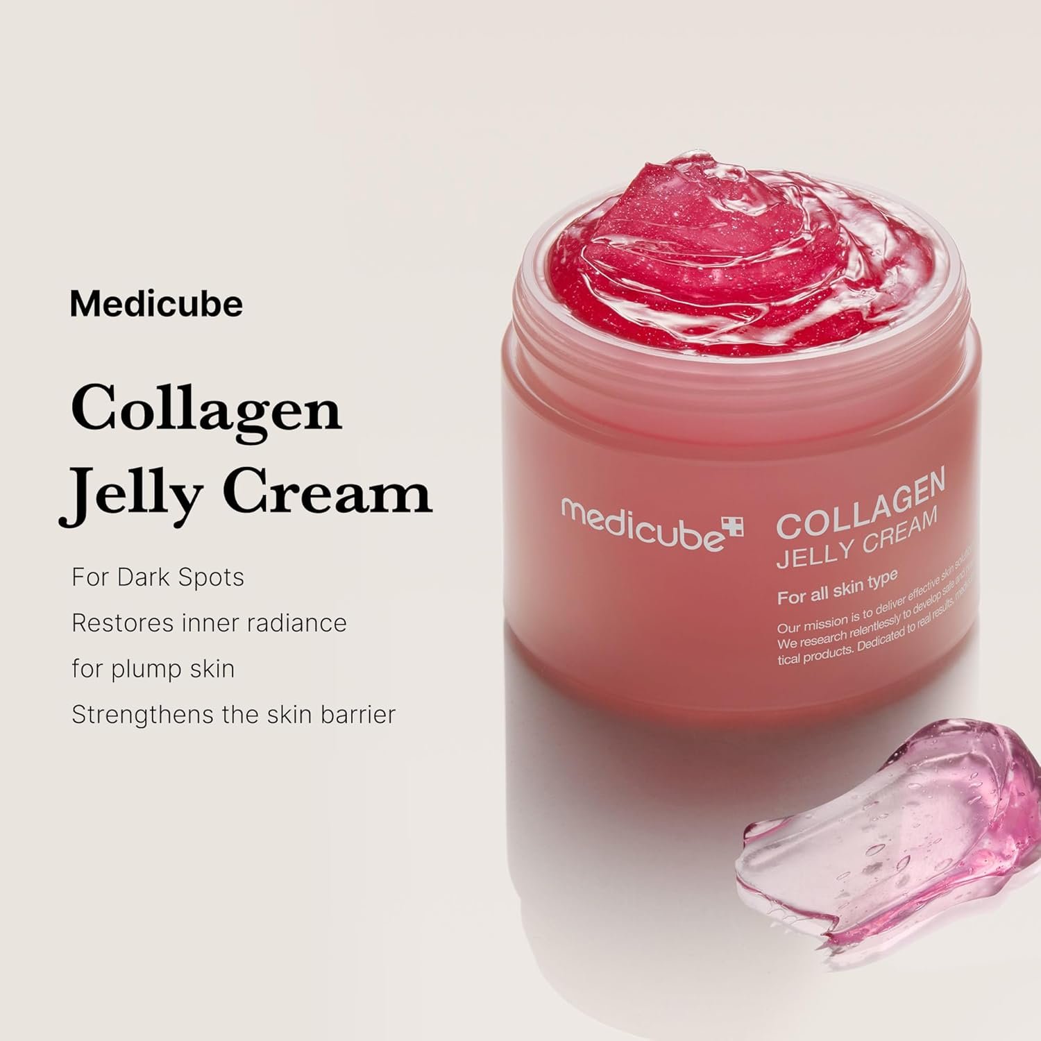 Medicube Collagen Jelly Cream- Niacinamide & Freeze-Dried Hydrolyzed Collagen - Boosts skin's barrier hydration and gives 24h Glow & Lifted Look - Korean skincare (1.69 Fl Oz (Pack of 1)) - Image 5