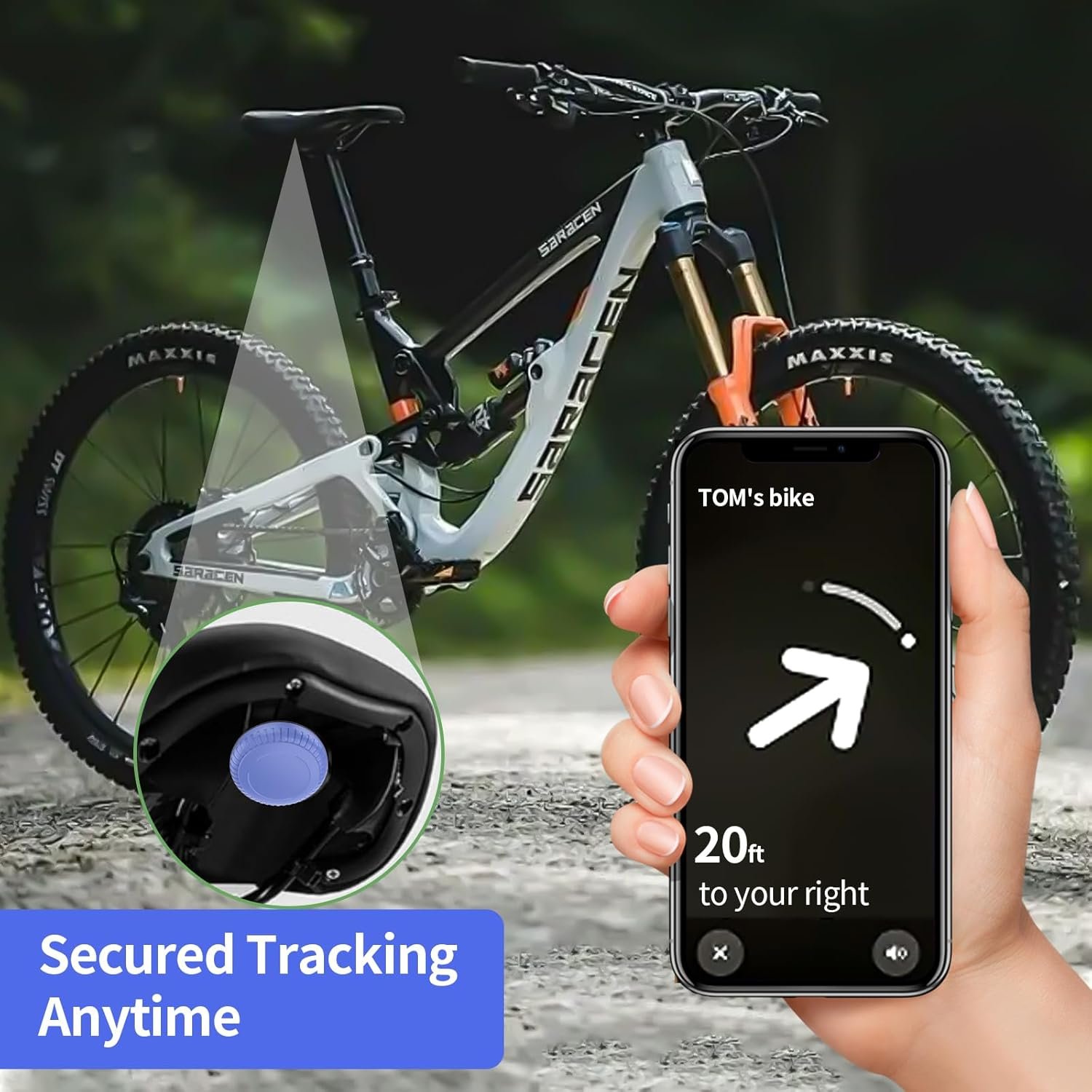 2 Pack Airtag Holder 3M Adhesive Sticker for Apple Airtag Case Hidden GPS Item Finders Accessories for Car Luggage, Black and Grey - Image 5