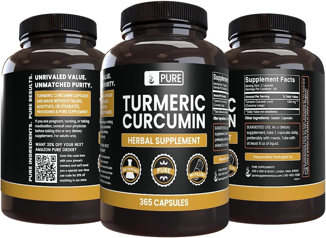 Pure Original Ingredients Turmeric Curcumin (365 Capsules) No Magnesium Or Rice Fillers, Always Pure, Lab Verified - Image 5