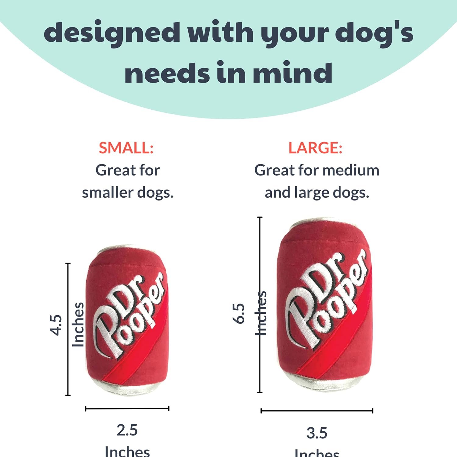 Huxley & Kent for Dogs | Dr Pooper (Small) | Power Plush Dog Toy with Squeaker | Funny Dog Toy | Cute Dog Toy | H&K Squeaky Dog Toy - Image 4