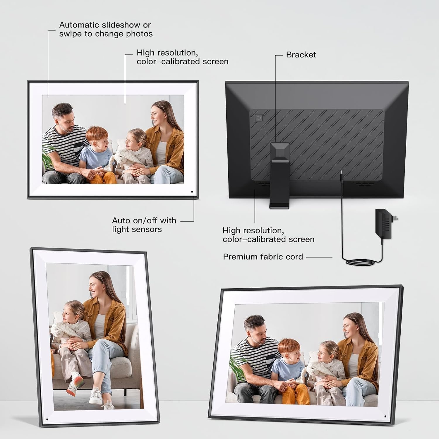 Smart Digital-Photo-Frame 10.1" Digital Picture-Frame - IPS Touch Screen, Auto-Rotate, Slideshow, Load Photo Video from Phone to 32GB Digital Frame Via App Email, Free Cloud Storage, Gift for Mom Dad - Image 8