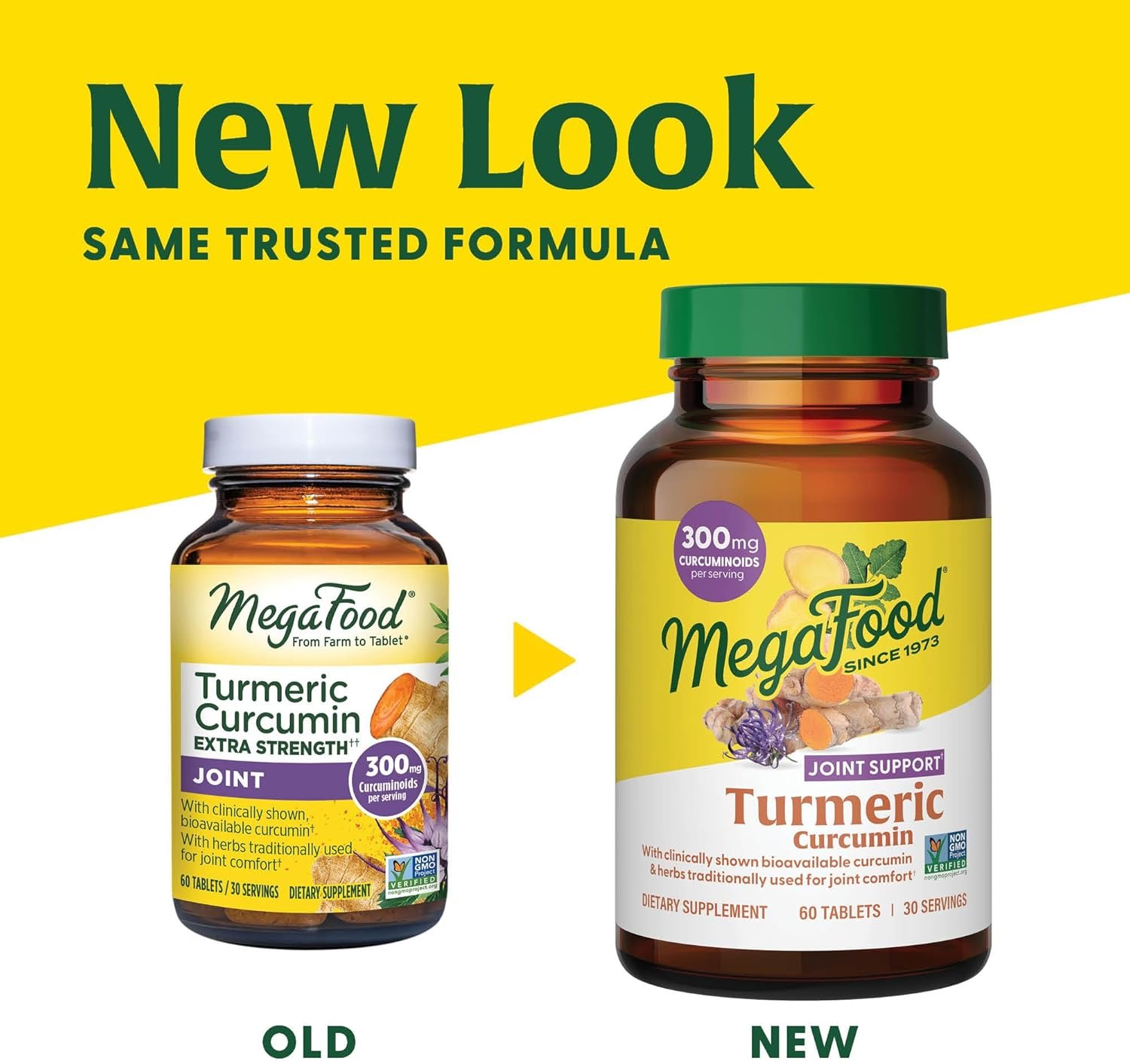 MegaFood Turmeric Curcumin Extra Strength - Joint Support Supplement - Turmeric Curcumin with Black Pepper & Boswellia Extract - Vegan - Made Without 9 Food Allergens - 60 Tabs (30 Servings) - Image 4