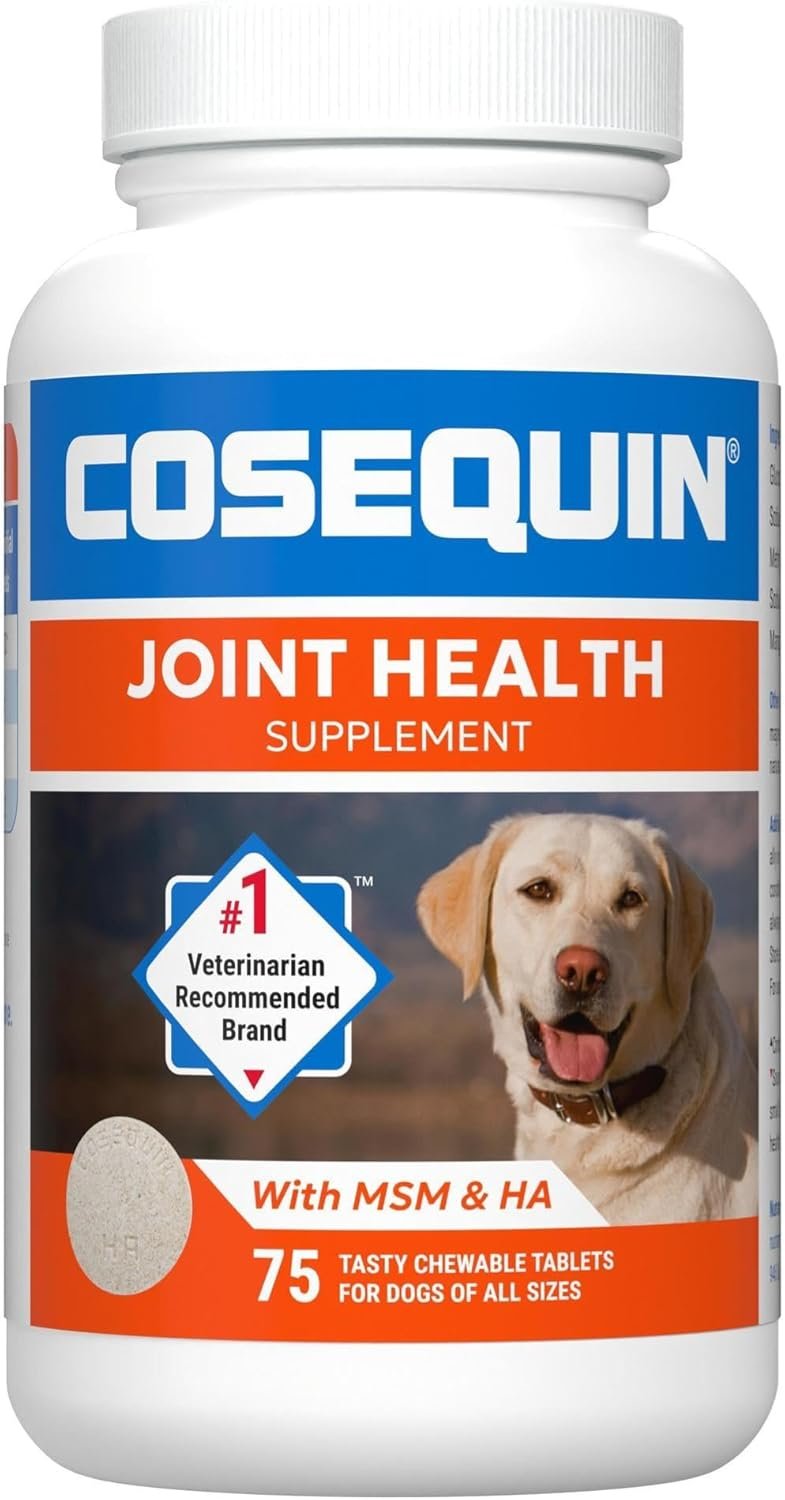 Nutramax Laboratories Cosequin Maximum Strength Joint Health Supplement for Dogs - With Glucosamine, Chondroitin, MSM, and Hyaluronic Acid, 75 Chewable Tablets (Pack of 1) - Image 2