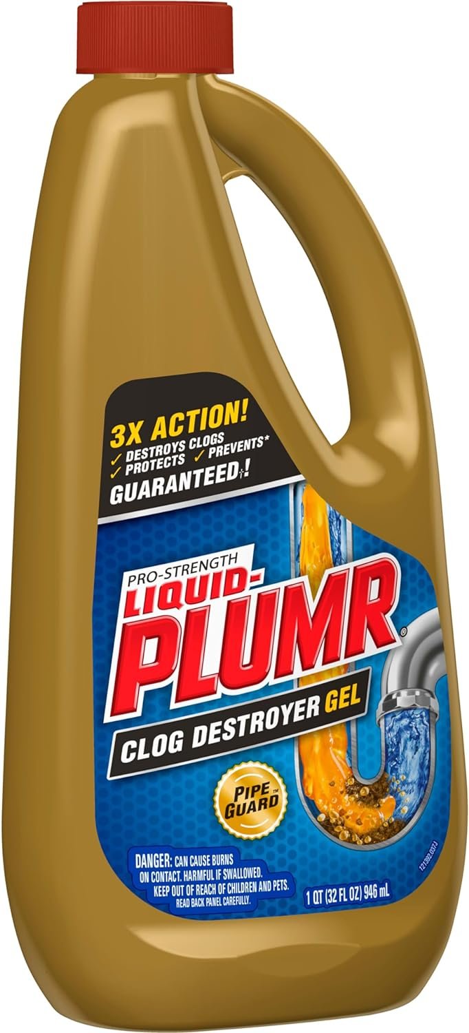 Liquid-Plumr Pro-Strength Clog Destroyer Gel with PipeGuard, Liquid Drain Cleaner - 32 Ounces (Package May Vary) - Image 9