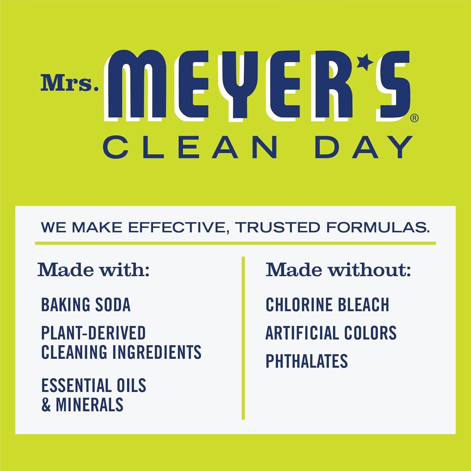 MRS. MEYER'S CLEAN DAY Baking Soda Cream Cleaner, Cuts Grease, Scratch-Free Polish, Plant-Derived Cleaning Ingredients, Lemon Verbena, 16 Fl Oz, Pack of 2 - Image 4