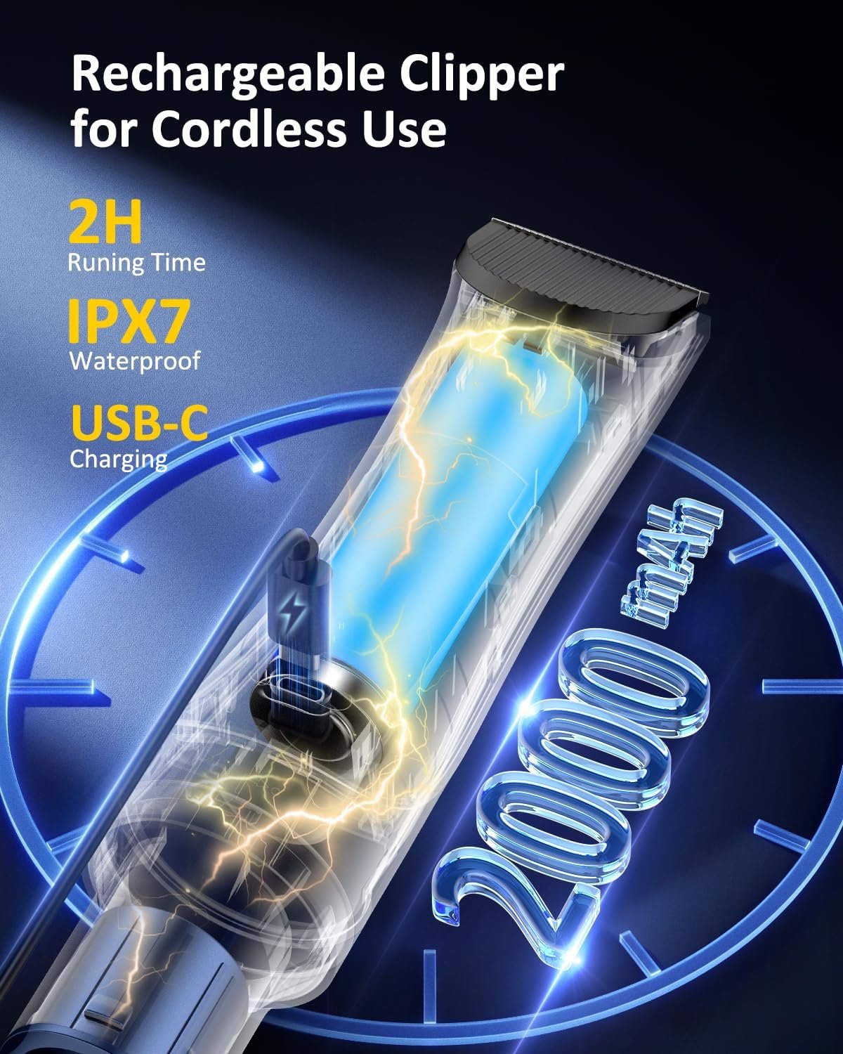 Dog Grooming Vacuum Kit, 3.2L Dust Cup Pet Grooming Vacuum for Dogs Cats with Cordless Clipper, 12000pa 6 Pet Grooming Tools Dog Brush Vacuum for Shedding Home Cleaning, Low Noise Dog Cat Hair Remover - Image 5