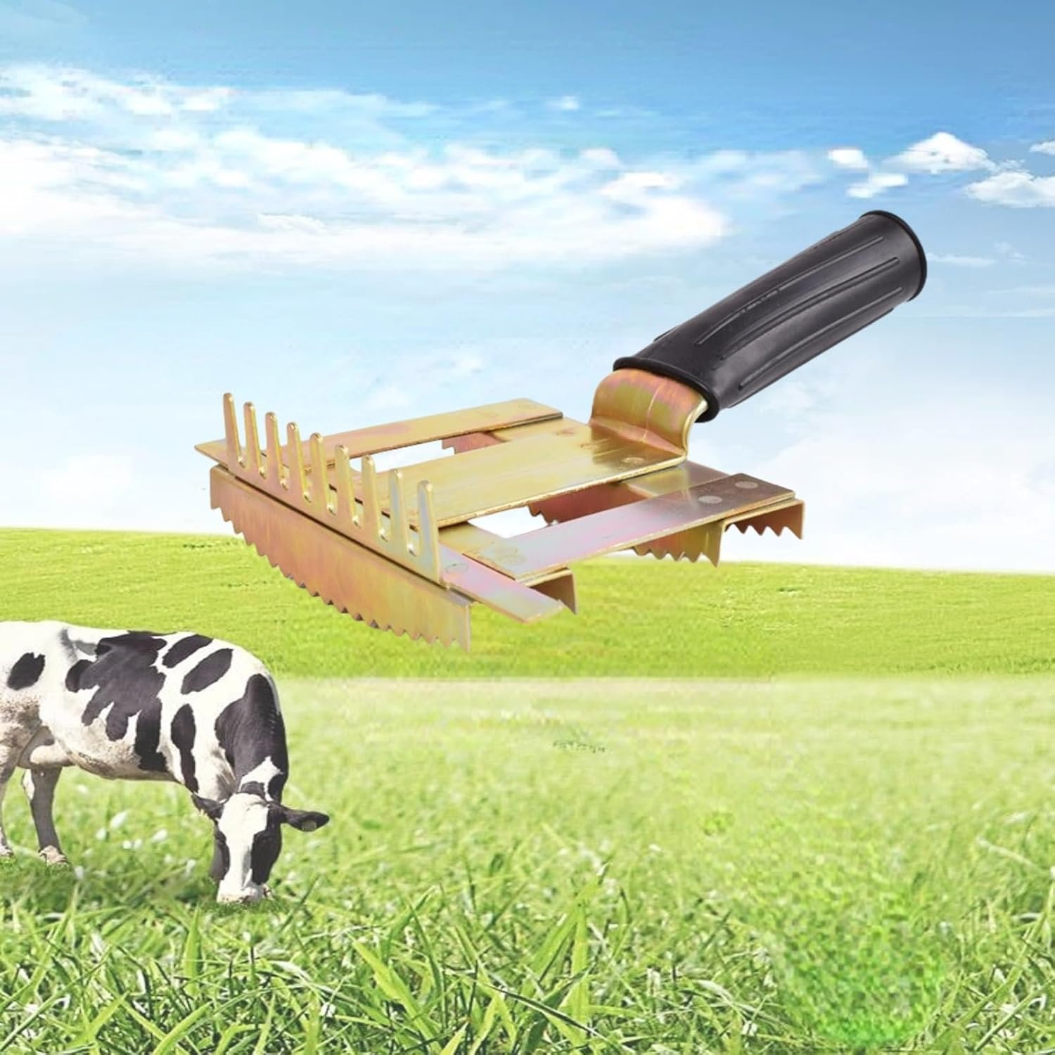 Deshedding Brush, Dematting Comb for Pet Shedding - Sturdy and Durable Grooming Tool for Cattle, Cow, Bull Hair - Hair Removal Rake with Ergonomic Handle - Wide Applications - Image 5