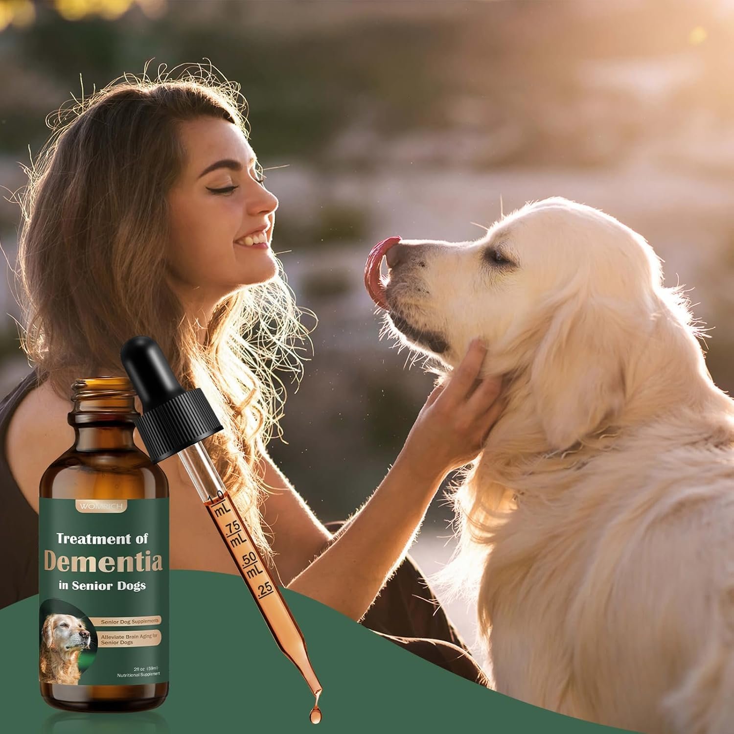 Senior Dog Supplements for Brain Health & Nervous System Support, Dementia Supplement for Calming & Relaxation, Canine Cognitive Dysfunction (CCD), Addresses Getting Lost, Social Withdrawal - 59 ML - Image 7