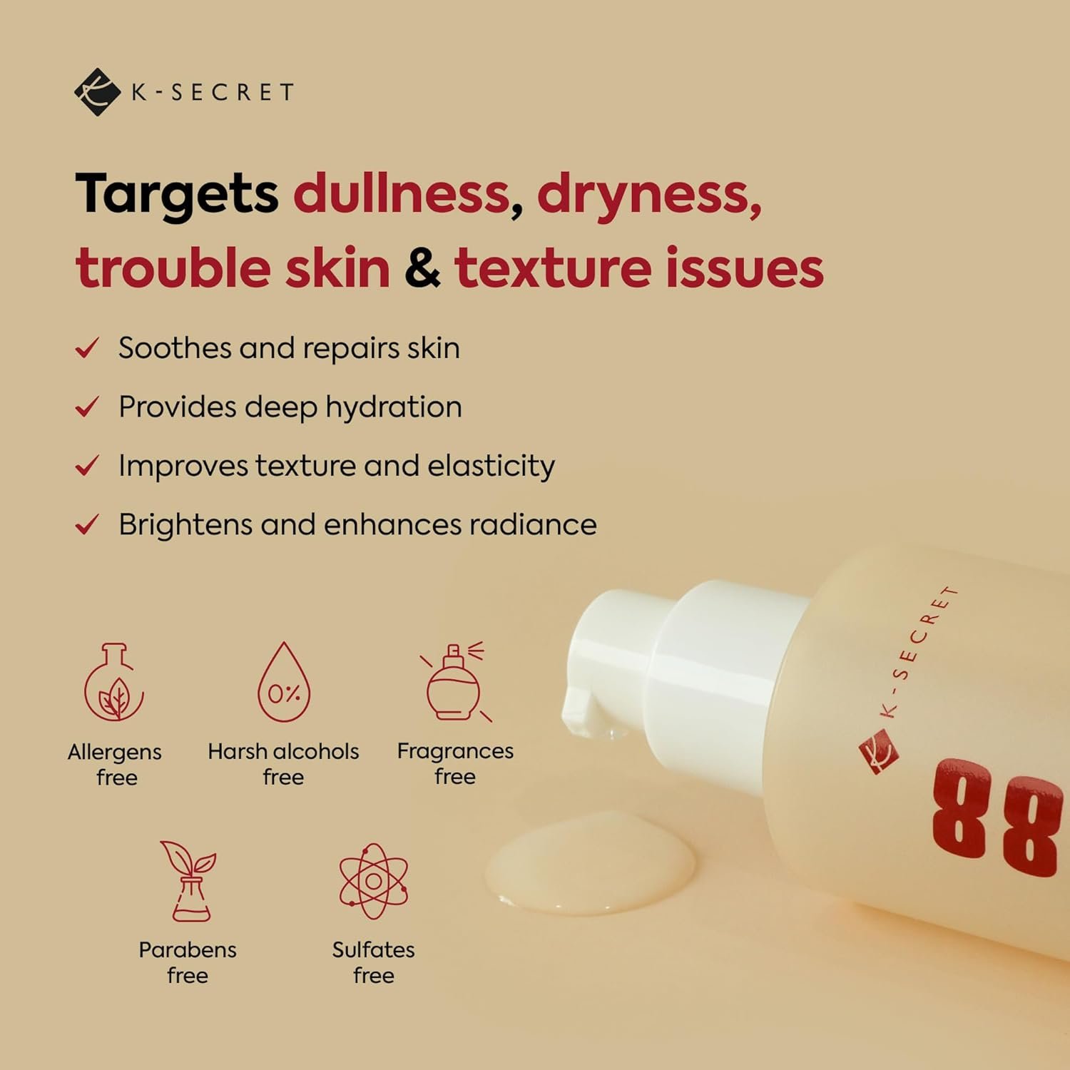 K-SECRET Snail Mucin Essence Serum: 97% Snail Secretion with Rice Ferment Filtrate and Rice Extract for Skin Hydration Soothing and Balancing - SEOUL 1988 Korean Skincare 100mL - Image 7