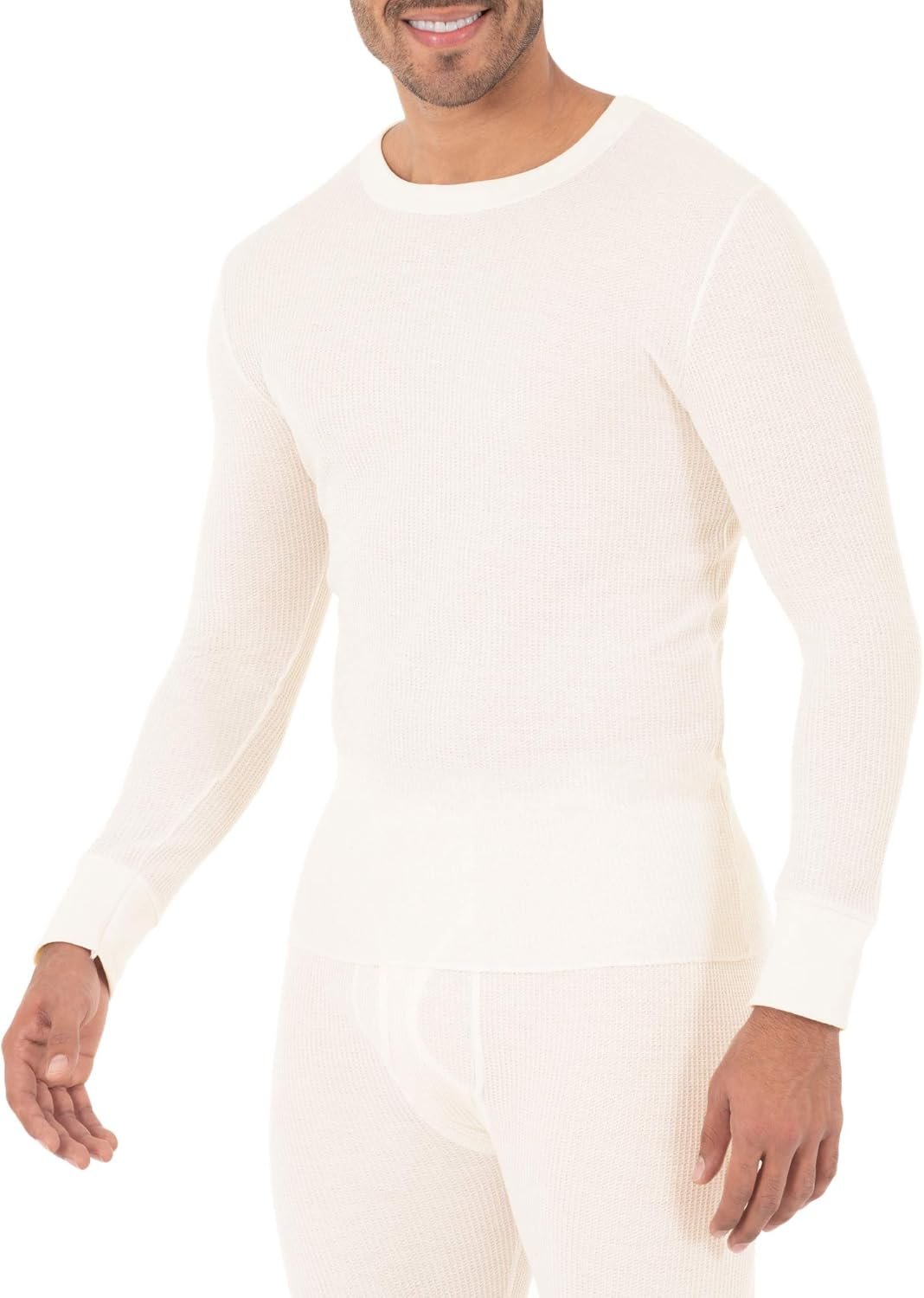 Fruit of the Loom mens Classic Midweight Waffle Thermal Underwear Crew Top - Image 5