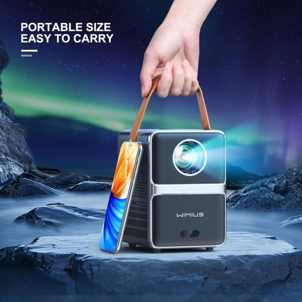 [Electric Focus] Mini Projector with 5GWiFi and Bluetooth, WIMIUS 1080P Outdoor Projector, Portable Movie Projector, 300" Screen, Compatible with iOS/Android/TV Stick/HDMI/PS5 - Image 7