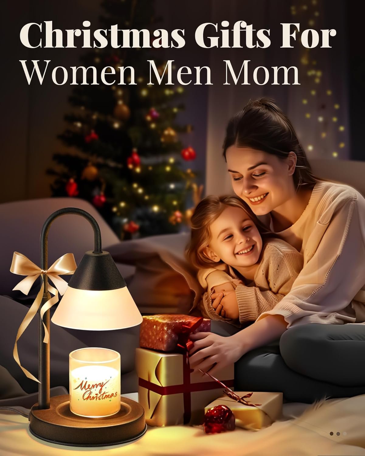 Dimmable Candle Warmer Lamp with Timer, Adjustable Candle Lamp Warmer for Bedroom Living Room Home Decor, Modern Electric Candle Warmers Christmas Birthday Gifts for Women Men, Black - Image 5