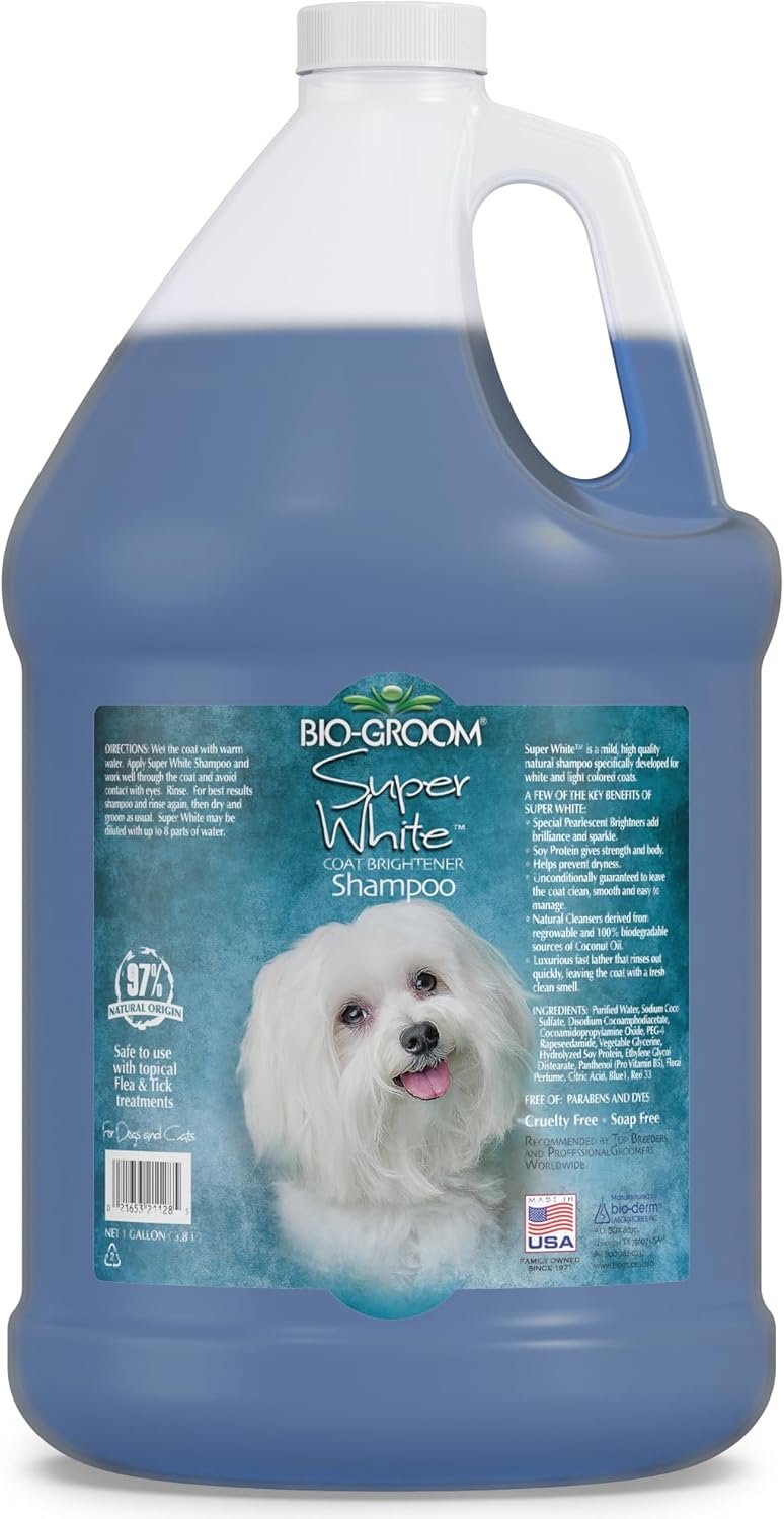 Bio-Groom Super Whitening Dog Shampoo – Whitening Pet Shampoo, Dog Bathing Supplies, Puppy Wash, Dog Grooming Supplies, Cruelty-Free – 1 Gallon - Image 2