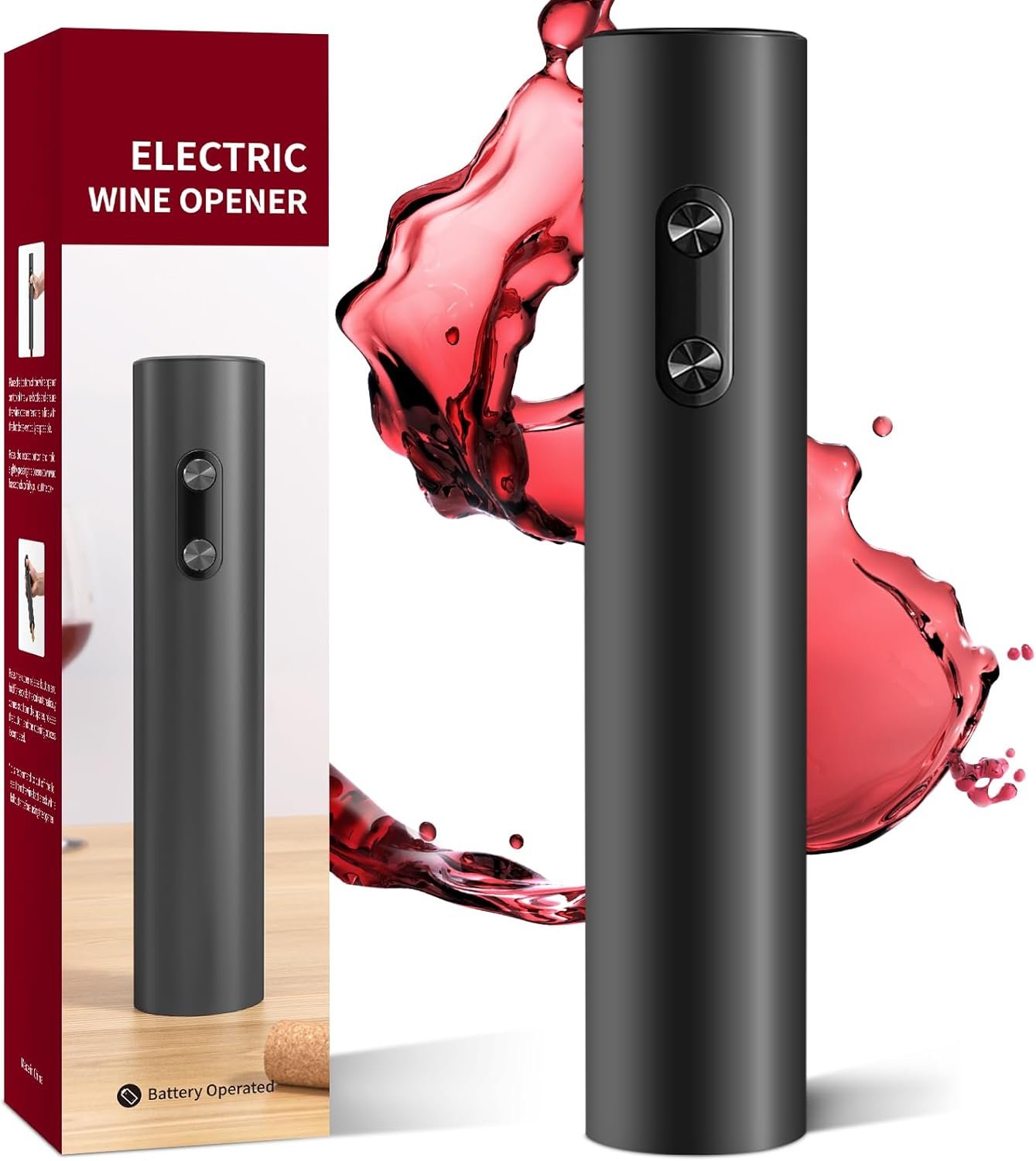 Electric Wine Opener, Battery Operated Wine Bottle Openers, Simple Cork Remover, Efficient Corkscrew Bottle Opener,Great For Wine Lovers,Perfect Wine Gift - Image 2