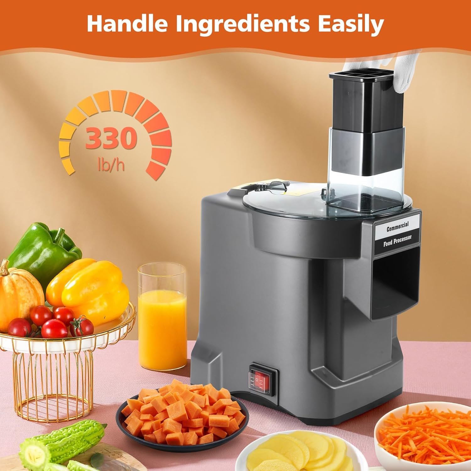 3 in 1 Electric Vegetable Chopper, Multifunctional Chopper Vegetable Cutter Slicer Dicer Machine Automatic Cutter for Onion Shredder Potato Slicer, Veggie Processor Home Use - Image 9