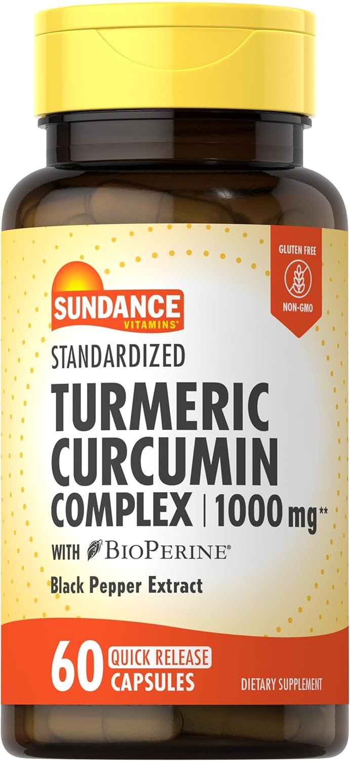 Sundance Turmeric Curcumin Complex 1000mg | 60 Capsules | with BioPerine | Non-GMO and Gluten Free Supplement - Image 2