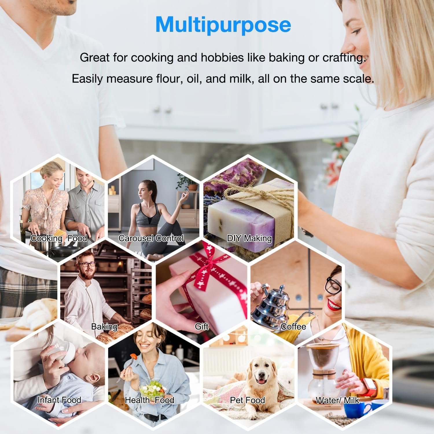 Ataller Smart Food Nutrition Scale, Digital Kitchen Scales with Smartphone App for Meal Planning, Tracking Calorie Value and Food Nutritional Counting, Resolution 1g, Max 5kg 11Ib, 304 Stainless Steel - Image 10