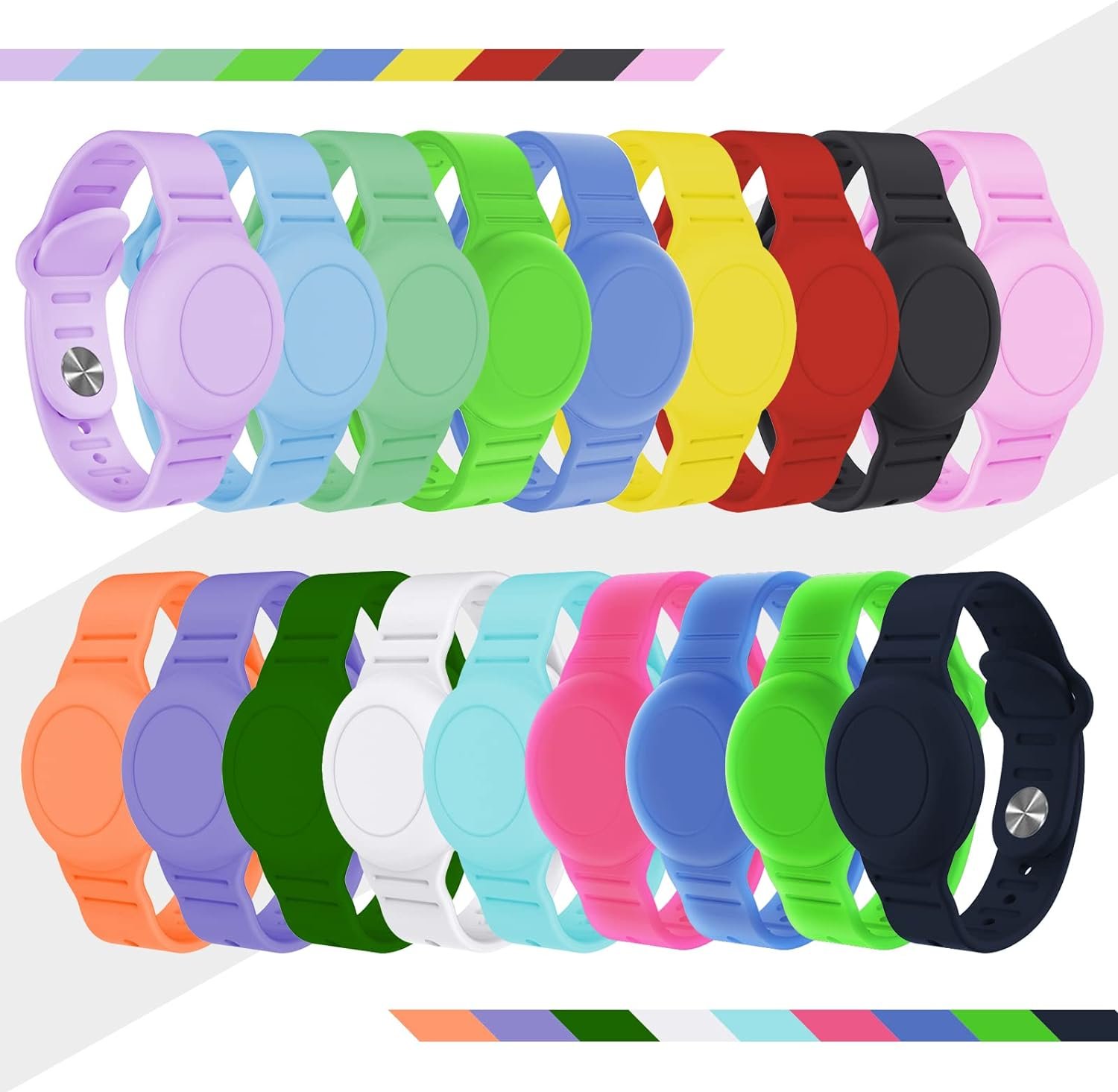 4 Pack Waterproof AirTag Bracelet for Kids, Hidden Silicone Wristband for AirTag, GPS Tracker Case for Air Tag Holder Strap Band for Child Toddler, Secure Anti-Loss Protection - Image 7