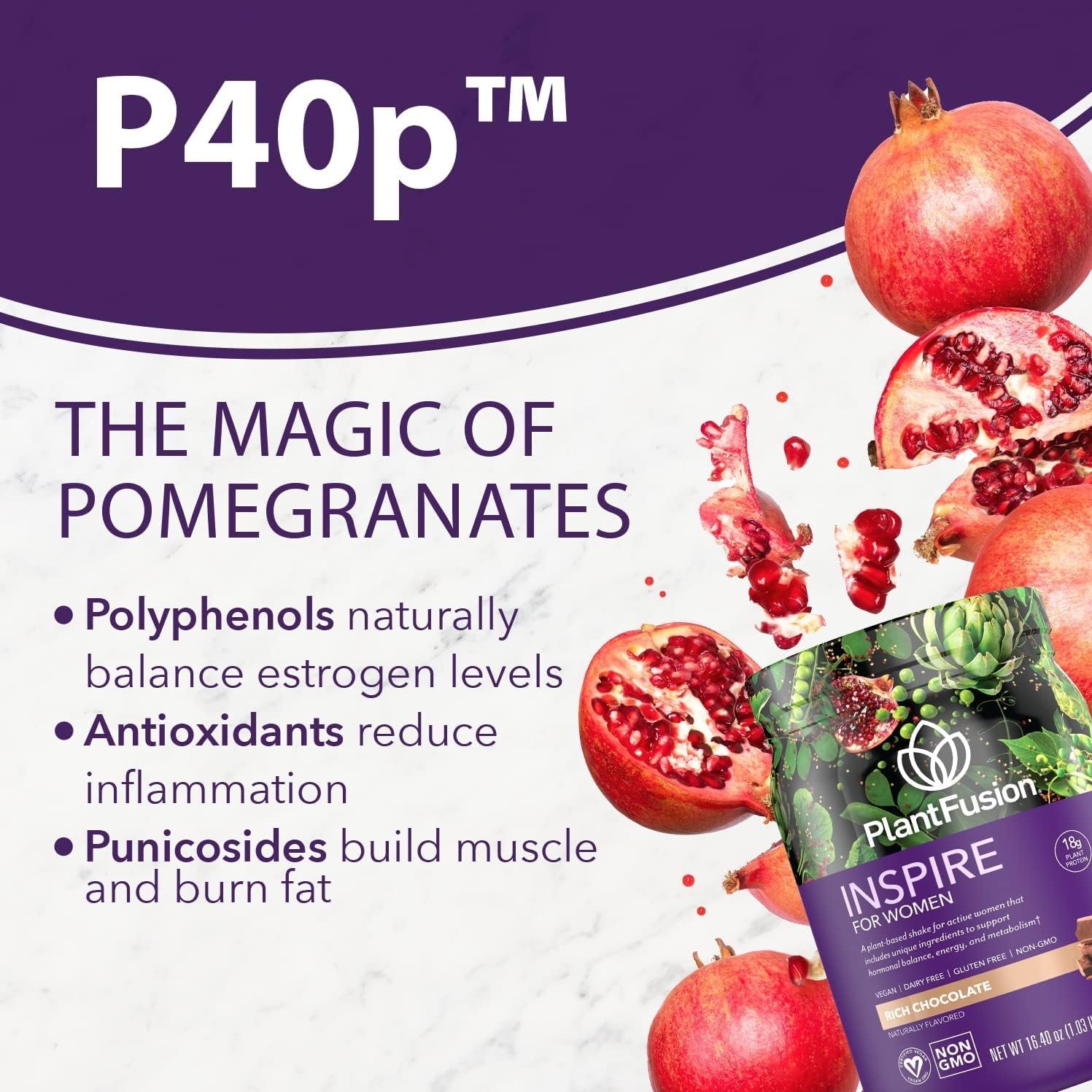 PlantFusion Inspire Plant Protein Powder for Women - Low Carb Protein Powder for Lean Muscle Support - Keto, Gluten Free, Soy Free, Non-Dairy, No Sugar, Non-GMO - Natural-No Stevia 0.85 lb - Image 6