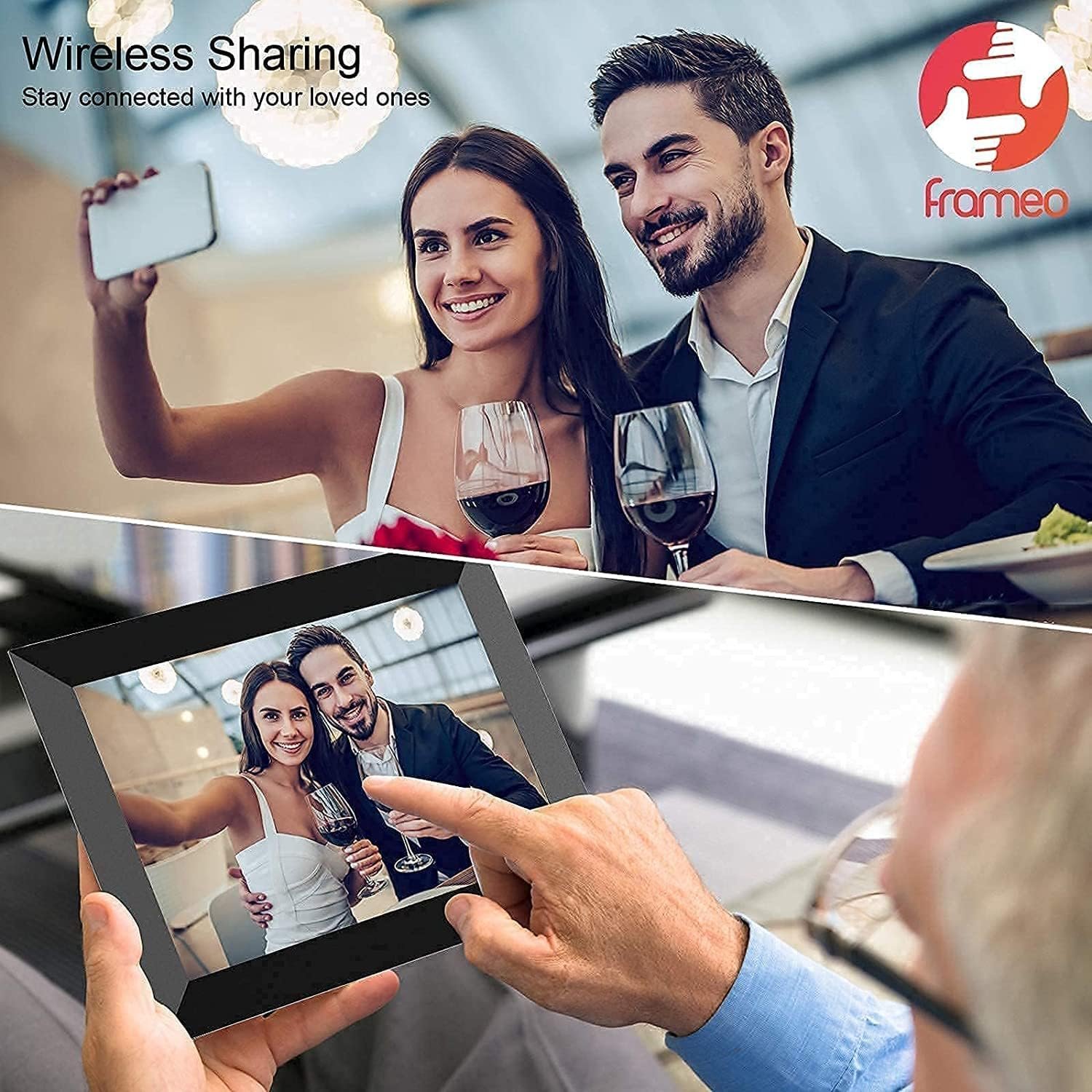 YENOCK FRAMEO Digital Photo Frame WiFi 10.1 Inch HD IPS LCD Touch Screen, 16GB Memory, Auto-Rotate, Wall-Mountable, Easy Setup to Share Photos & Videos via Free App from Anywhere - Image 8