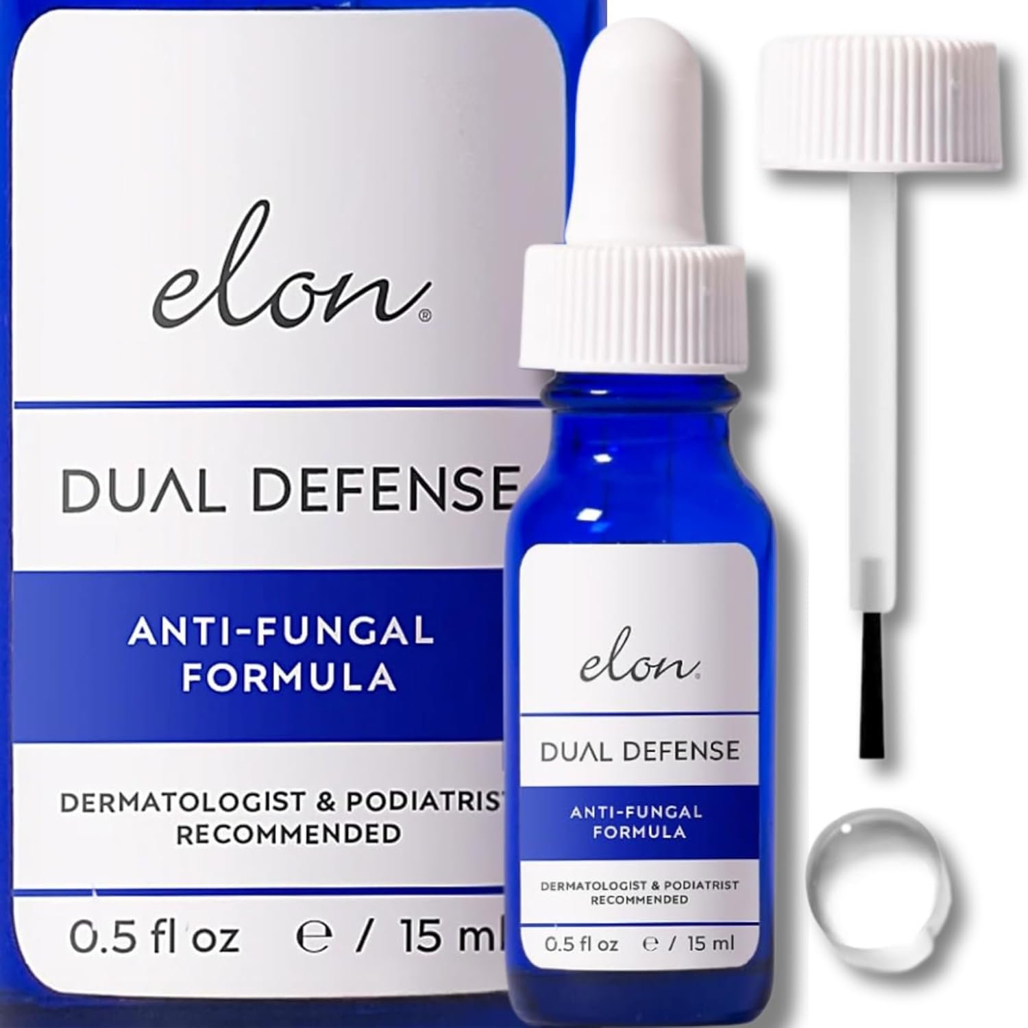 Elon Dual Defense Anti-Fungal Formula | 25% Undecylenic Acid | Treat & Eliminate Nail Fungus | Dermatologist & Podiatrist Recommended - Image 2