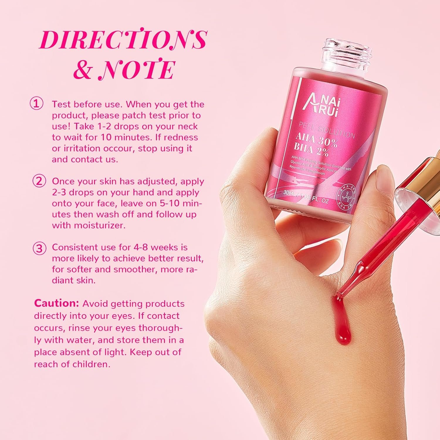 AHA BHA Face Peel Peeling Solution - Glycolic Acid 30% + Salicylic Acid 2% Face Exfoliator 1 Fl.oz - Image 8