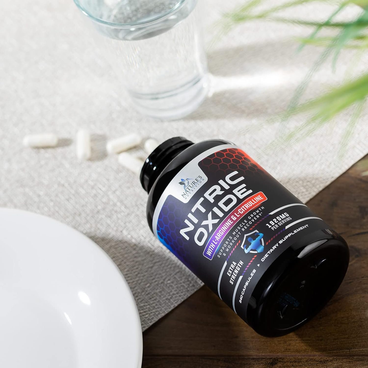 Nitric Oxide Booster Extra Strength - L Arginine 3X Strength Nitric Oxide Support Supplements for Men and Women, Citrulline Muscle, Heart Health, & Energy Support Supplement, Non-GMO - 240 Capsules - Image 10