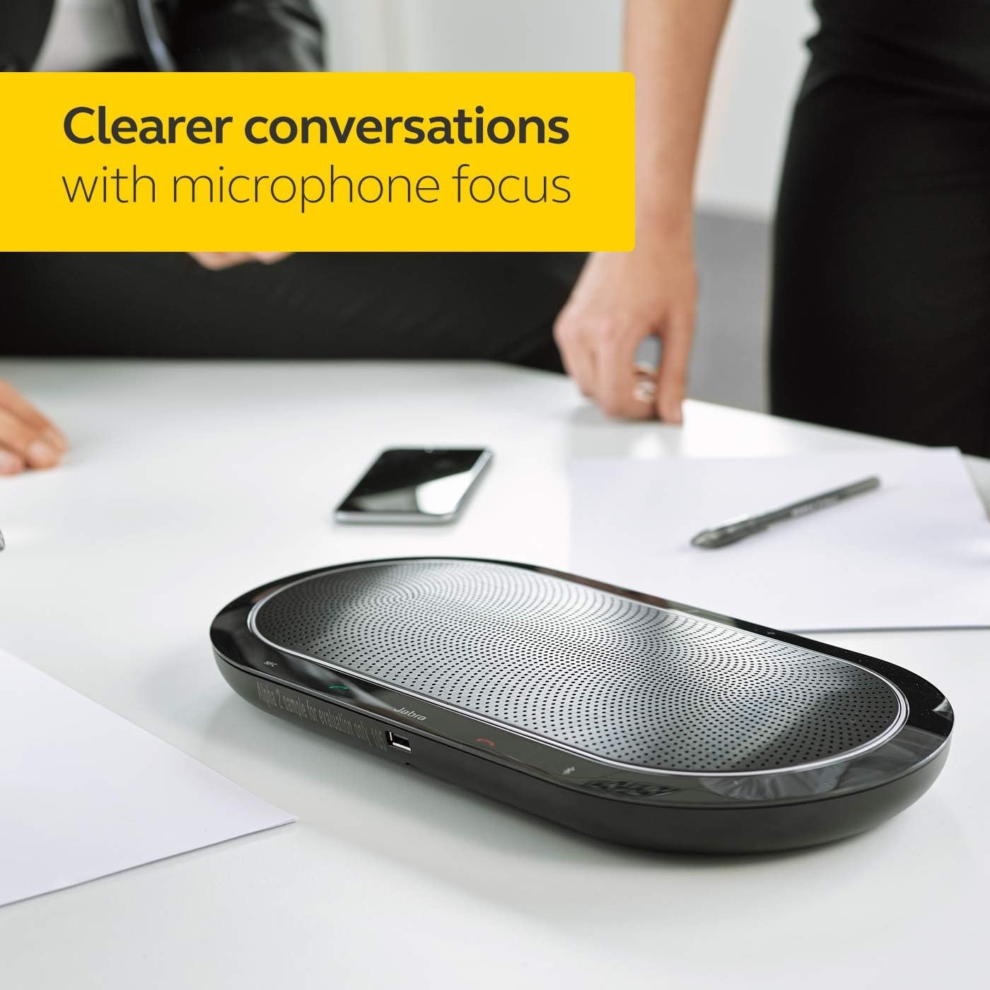 Jabra Speak 810 MS Wireless Bluetooth Speakerphone - Portable Conference Speaker with Superior Audio for Larger Conference Calls, Quick Set-Up - Certified for Microsoft Teams - Image 5