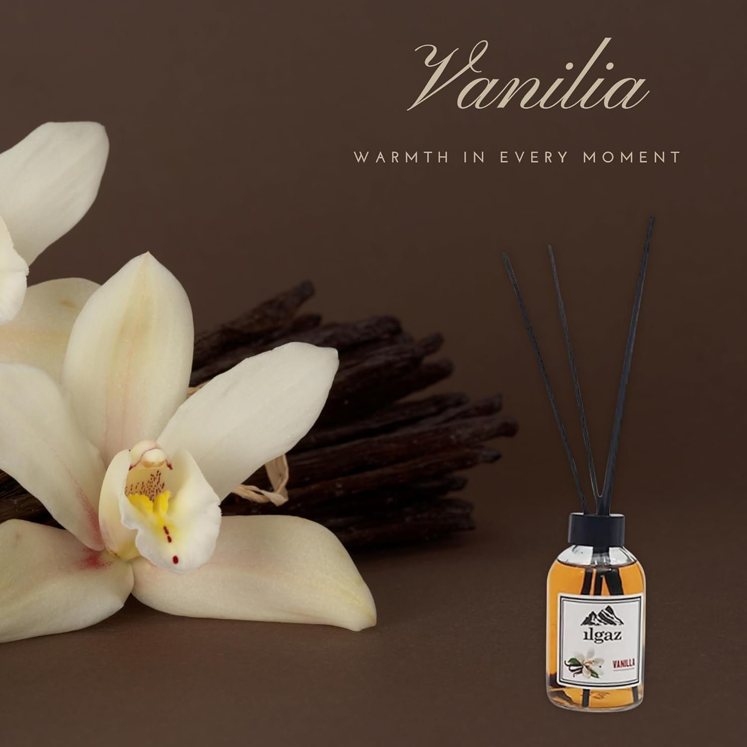 Bamboo Reed Diffuser Set - Long-Lasting Room Fragrance with Essential Oils - Aromatherapy Home Scent for Bedroom, Living Room, and Office - Elegant Decorative Design (Vanilla) - Image 8