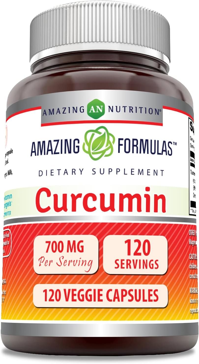 Amazing Formulas Curcumin Supplement | 700 Mg | 120 Veggie Capsules | Turmeric Root Extract | Non-GMO | Gluten Free | Made in USA - Image 2