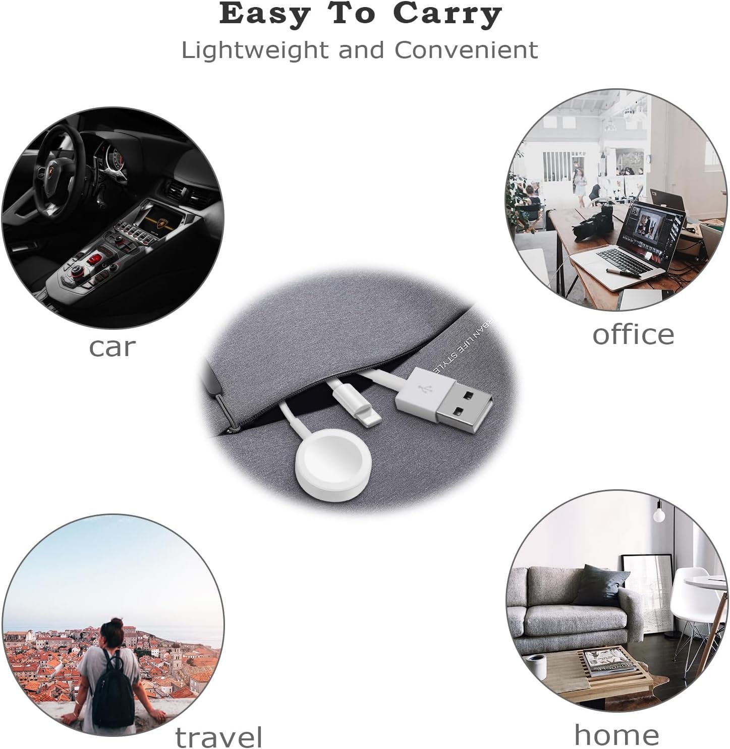 lifeegrn Upgraded Smart Watch Charger for Apple Watch Charger Charging Cable Compatible with iWatch Series SE/9/8/7/6/5/4/3/2/1 & Phone 14/13/12/11/Pro/Max/XS/X/Airpods/Pad Series, 6.5ft/2m - Image 7