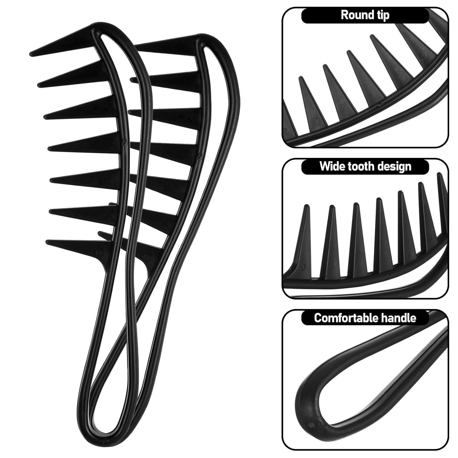 4Pcs Hair Comb Styling Set for Men, Wide Tooth Double Side Tail Combs, Professional Hair Brush Retro Hairdressing Hairstylist Tools, African American Hair Care Style Barber Accessories - Image 7