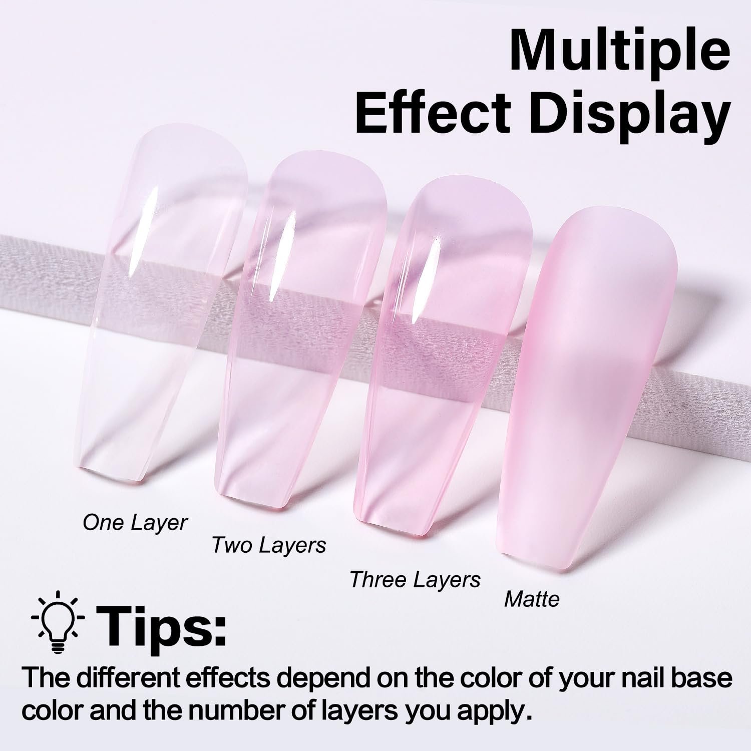 AIMEILI Soak Off U V LED Translucent Sheer Pink Gel Nail Polish - Clear Pink Nude (065) 10ml - Image 4