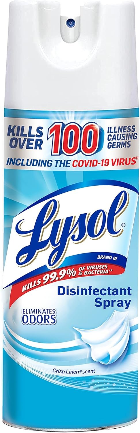 Lysol Sanitizing and Antibacterial Spray for Disinfecting & Deodorizing, Crisp Linen, 12.5 Fl Oz - Image 2