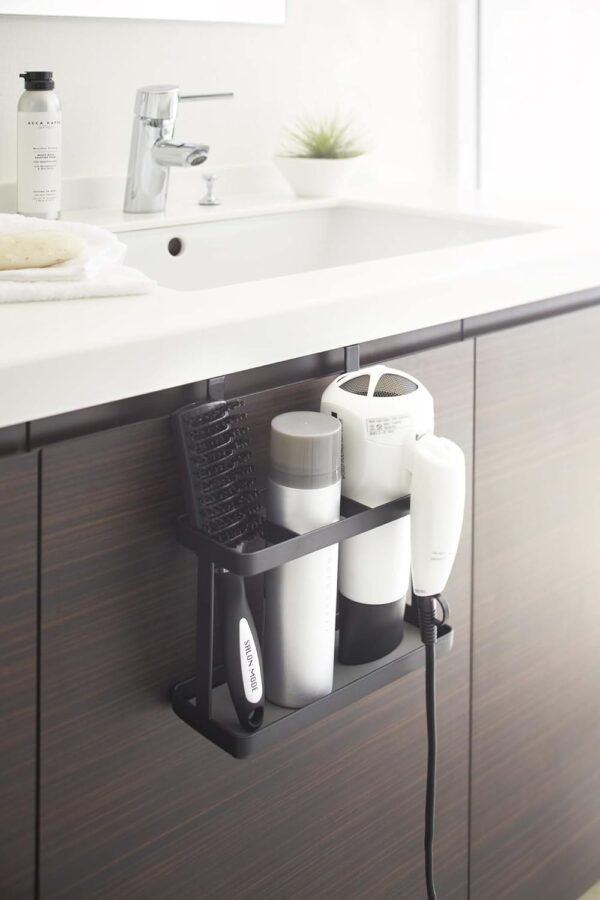 Yamazaki Home Haircare Appliances Holder | Steel | Hair Care, One Size, Black - Image 4